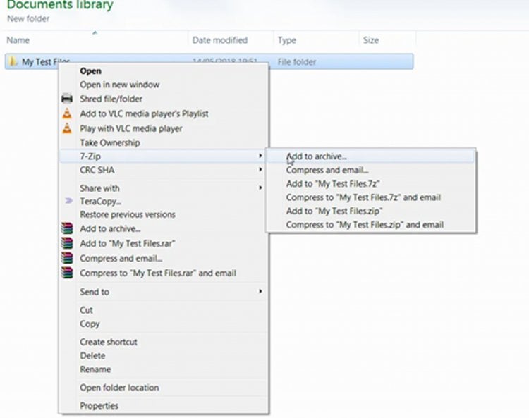Dosyaları Sıkıştırmak için 7-Zip Nasıl Kullanılır