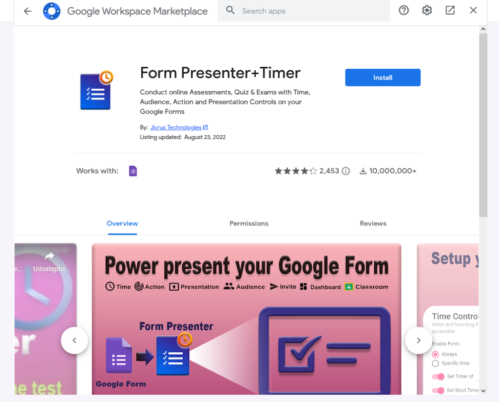 Addons to Google Forms