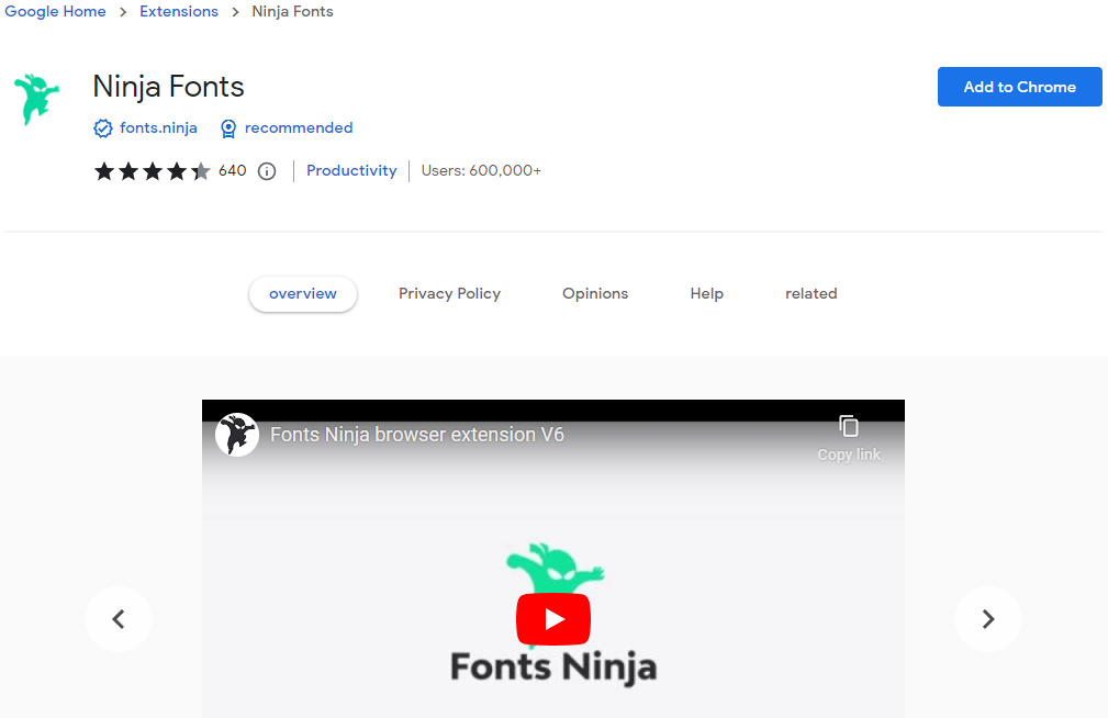 Fonts Ninja Chrome Extension - Product Information, Latest Updates, and  Reviews 2023