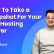 How to take a snapshot of your VPS Hosting Server