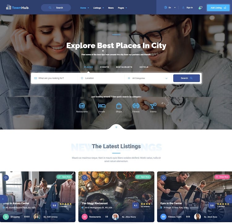 Best Google Sites Templates: Directory Listing