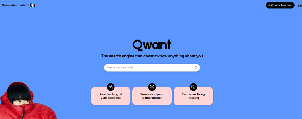 O Qwant é outro mecanismo de busca que coloca uma forte ênfase no respeito à privacidade do usuário.