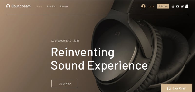 Soundbeam - قوالب موقع إنترنت التجارة الإلكترونية للموسيقى
