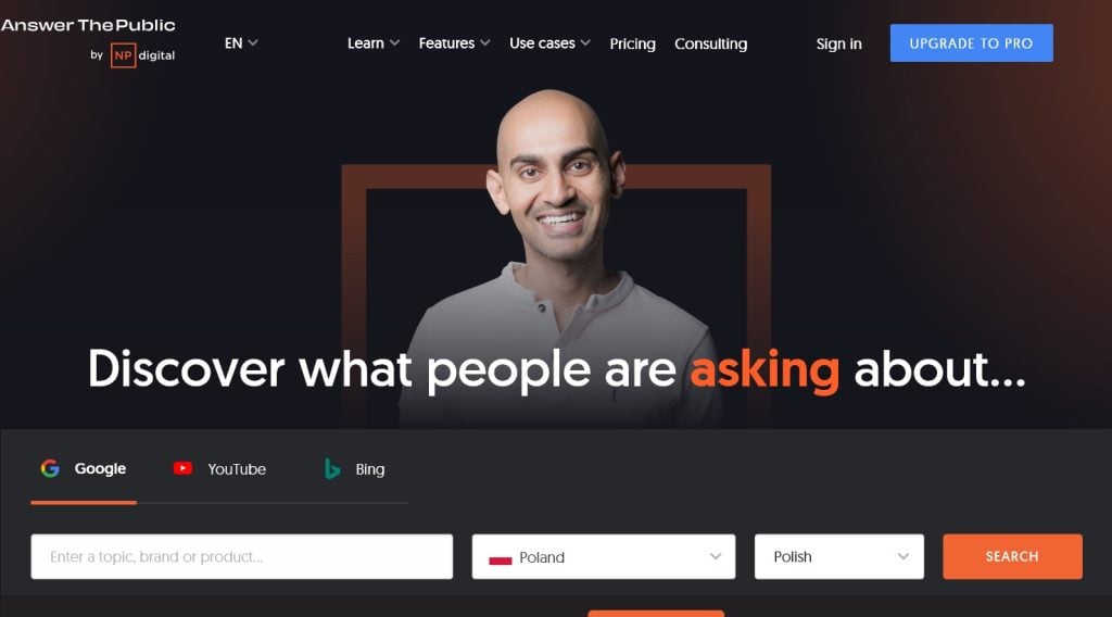 AnswerThePublic - Ücretsiz SEO Aracı