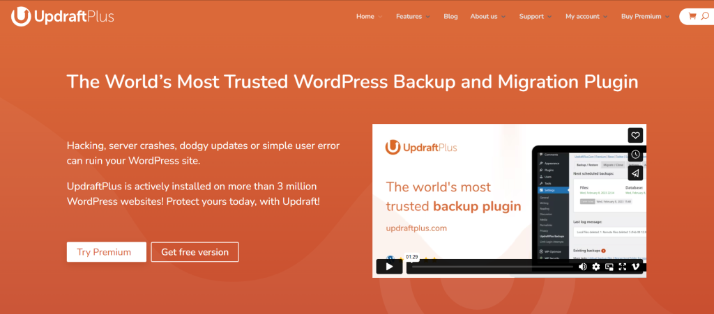 UpdraftPlus - إضافات النّسخ الإحتياطي لـ WordPress
