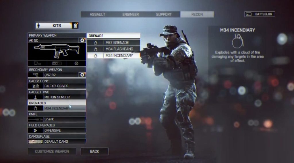 grenades options m34