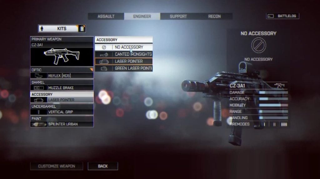accessories and add-ons in battlefield 4