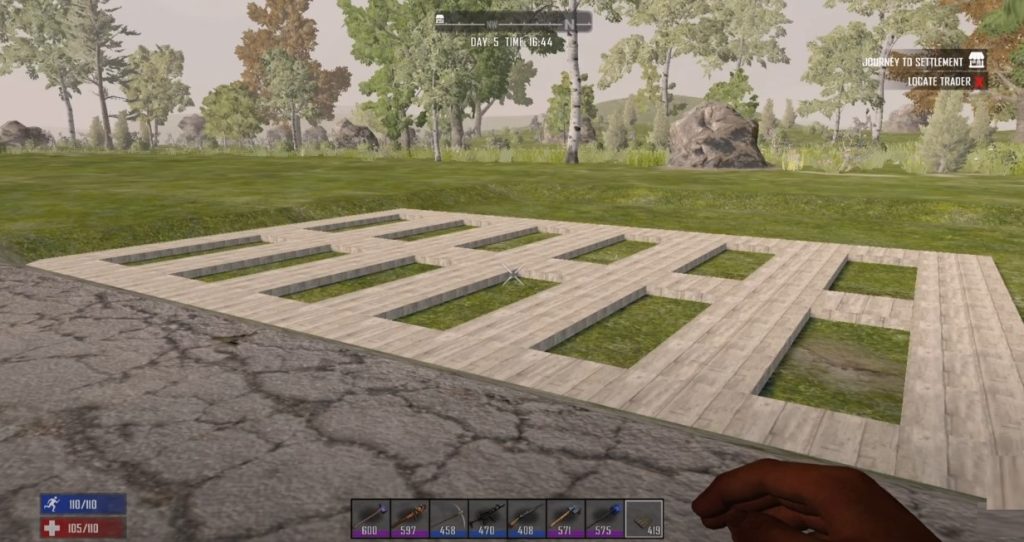 setting up land in 7 days to die for farm