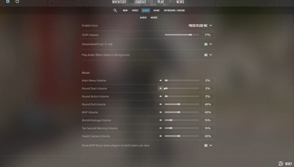 تنظیم صوتی counter strike 2