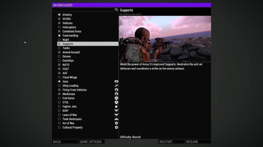 I showcase in ARMA 3