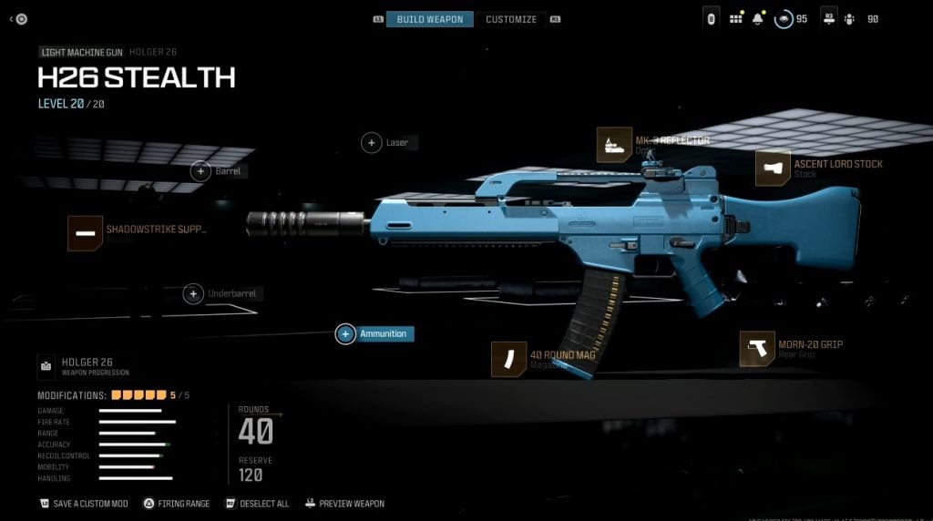 Hogar 26 una delle pistole LMG