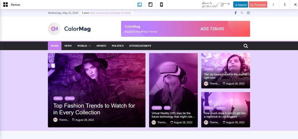 ColorMag Magazine WordPress Theme