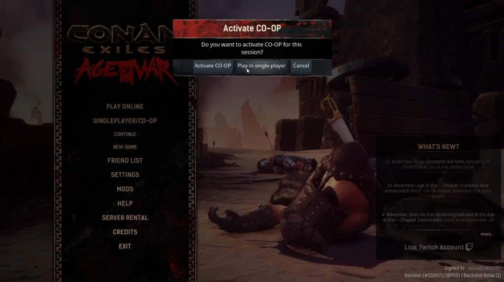 Modalità di gioco in conan exiles
