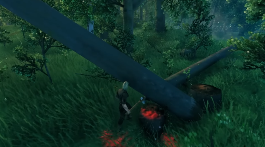 large tree hitting on head