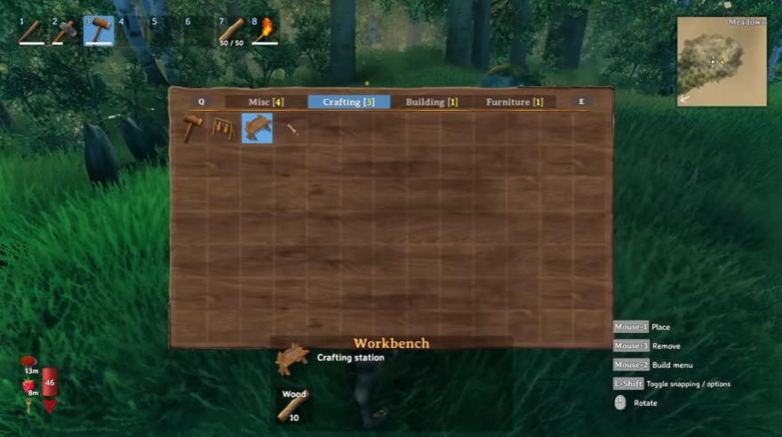 workbench crafting option