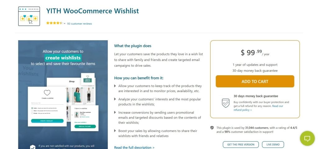 YITH WooCommerce Wishlist