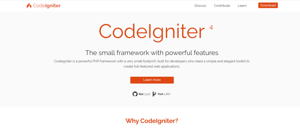 CodeIgniter - PHP Frameworks for 2024