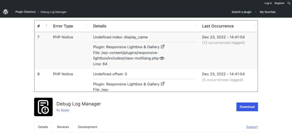 Debug Log Manager