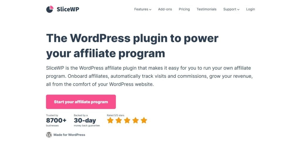 SliceWP Affiliate WordPress Affiliate Plugin