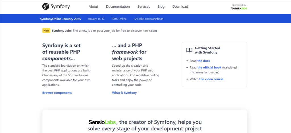 Symfony - PHP Frameworks for 2024