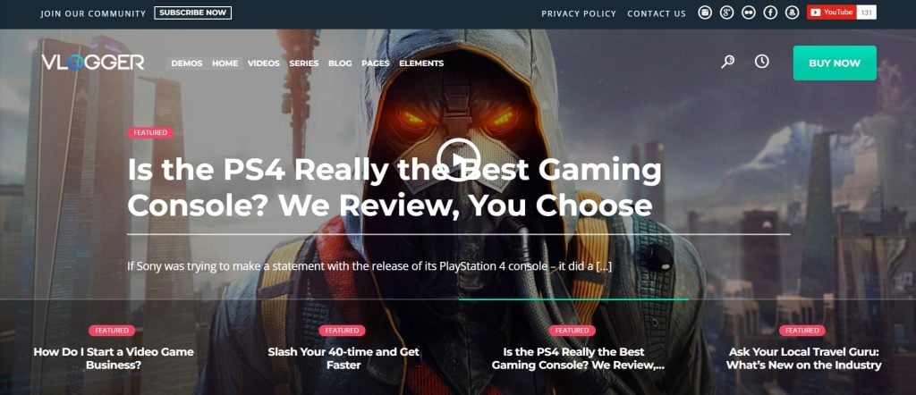 Vlogger video WordPress