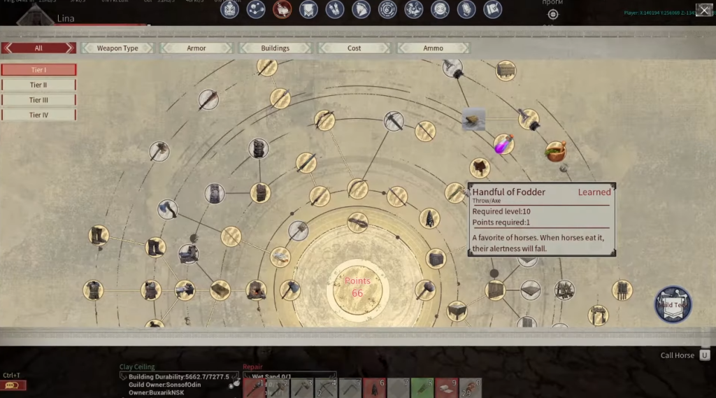 Crafting in Myth of Empires