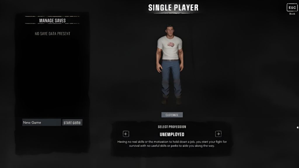 character selection humanitz