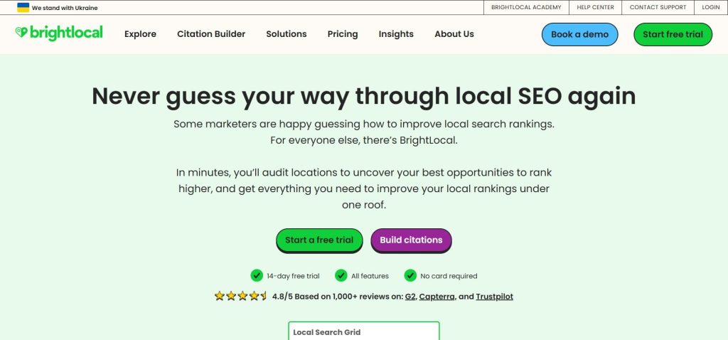 BrightLocal Local SEO Tool