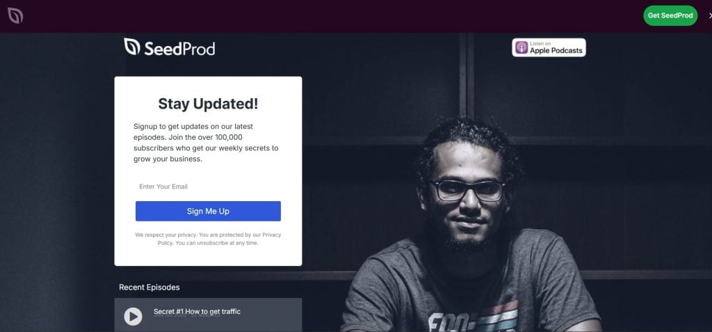 SeedProd WordPress 팟캐스트 테마