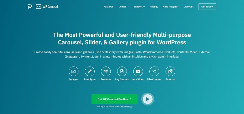 إضافة WP Carousel WordPress Slider
