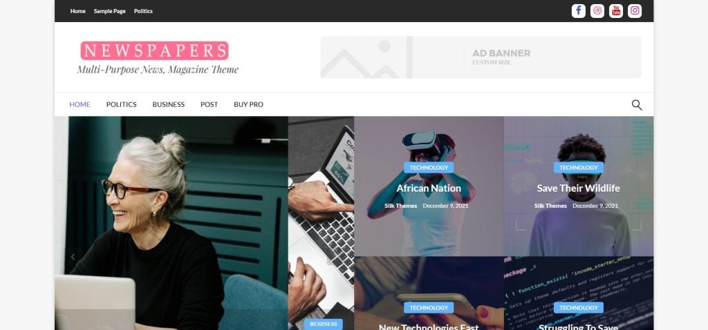 Tema para Jornais Newspaperss WordPress