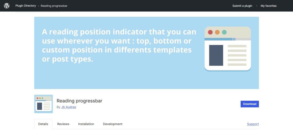 Reading Progressbar Plugin Barra di Avanzamento di WordPress