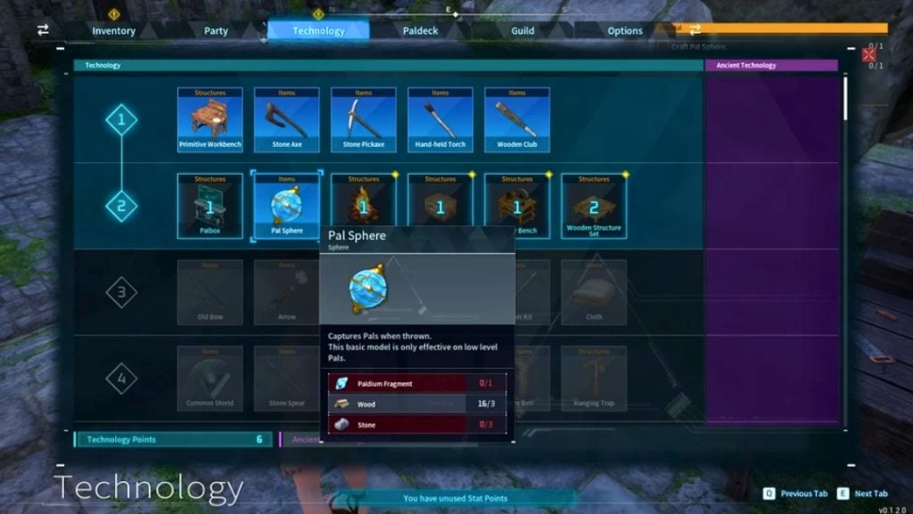 Pal Sphere Crafting Recipe