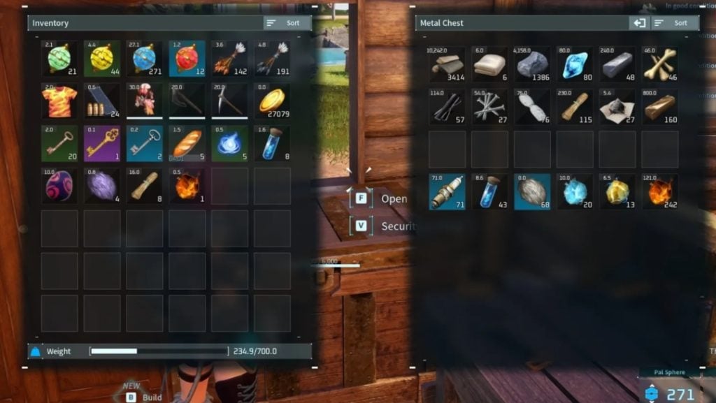 Resources Collection in palworld