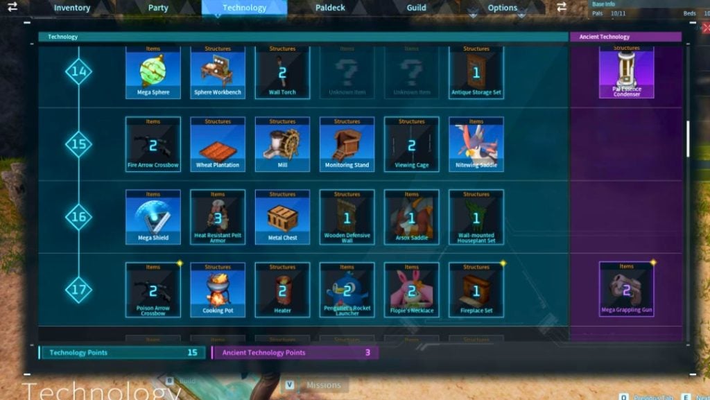 Tech Point in palworld