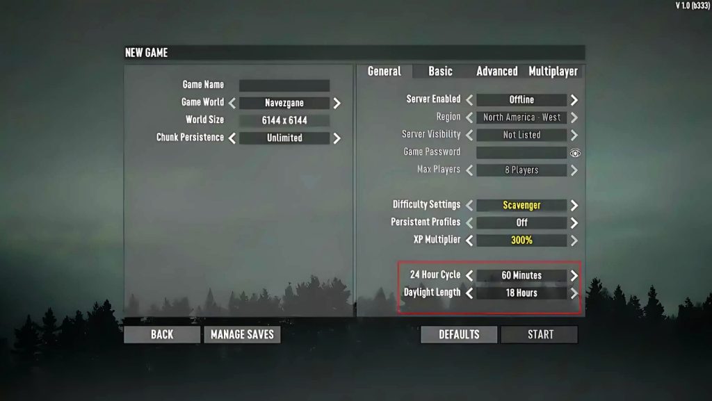 Day and Night Cycle in 7 days to die