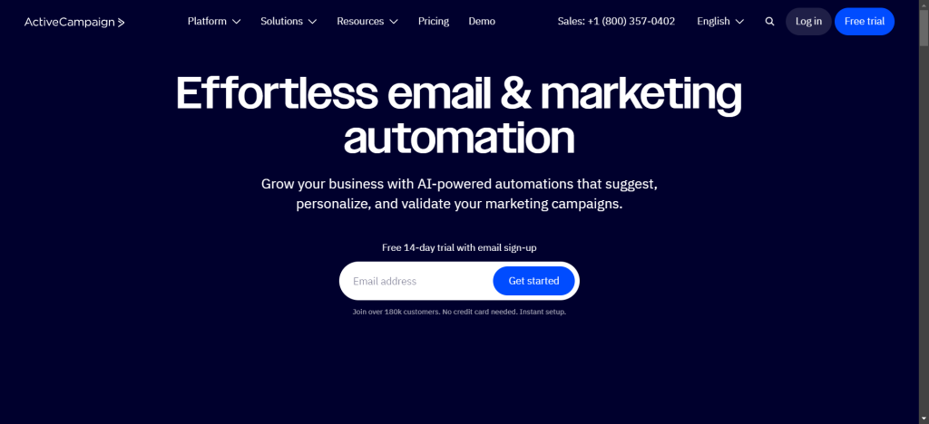 ActiveCampaign Marketing Automation Tool