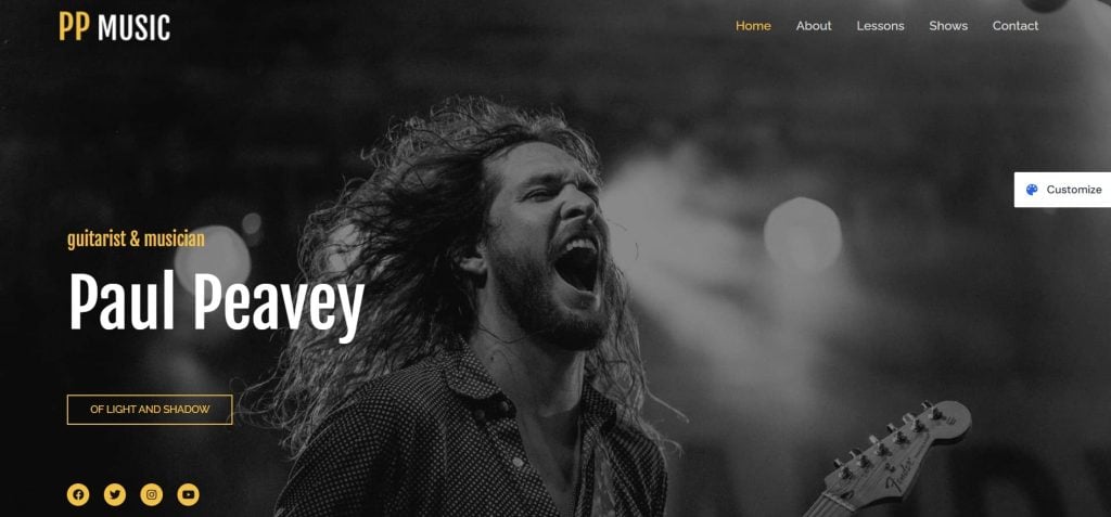 Astra WordPress Theme for Musicians