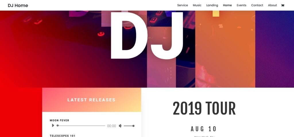 DIvi WordPress Theme for Musicians