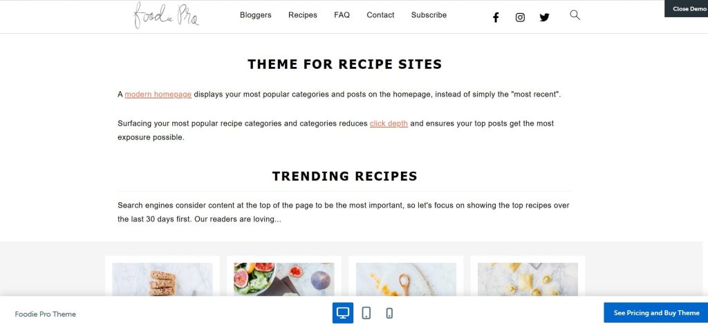 Foodie Pro WordPress Genesis Theme