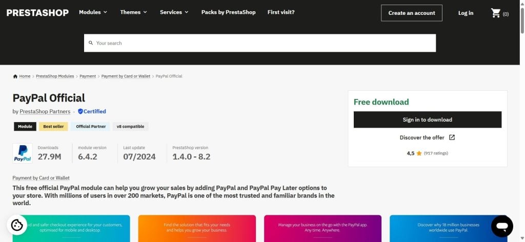 PayPal Official PrestaShop Module