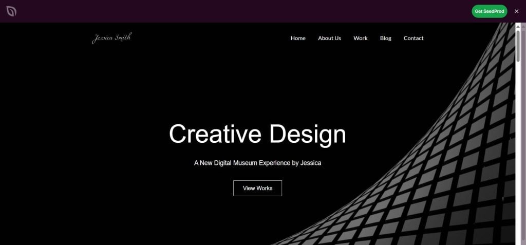SeedProd Graphic Design Theme