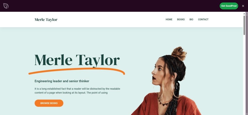 SeedProd WordPress Author Theme