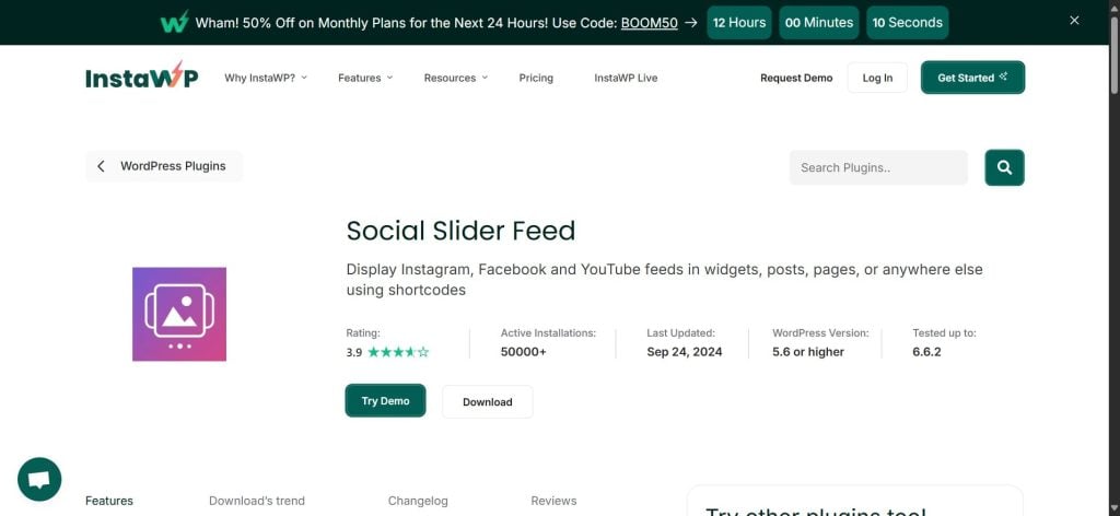 Social Slider Feed