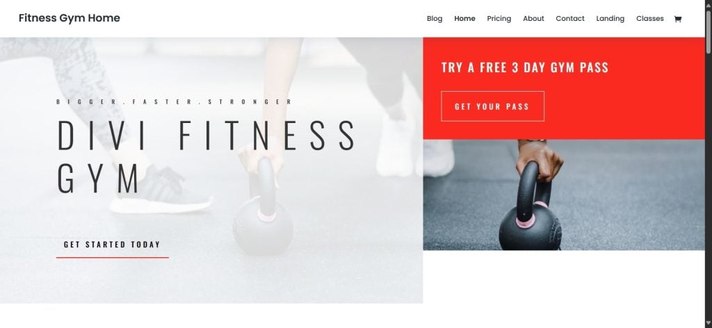 Divi WordPress Fitness Theme