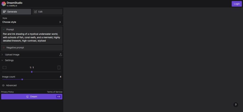 DreamStudio AI Image Generator