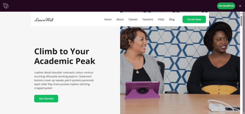SeedProd LMS WordPress Theme