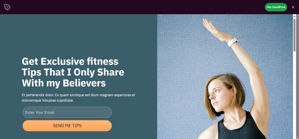 SeedProd WordPress Fitness Theme