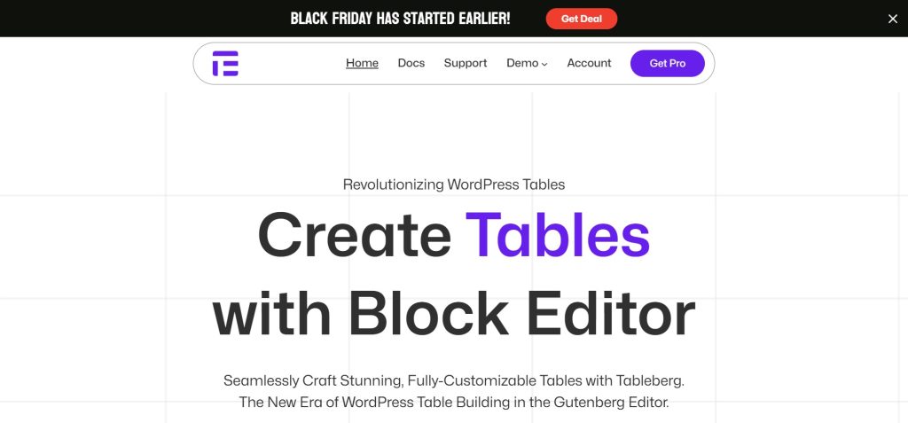 Tableberg WordPress Table Plugin