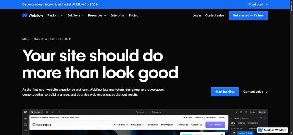 Webflow No-Code Website Builder